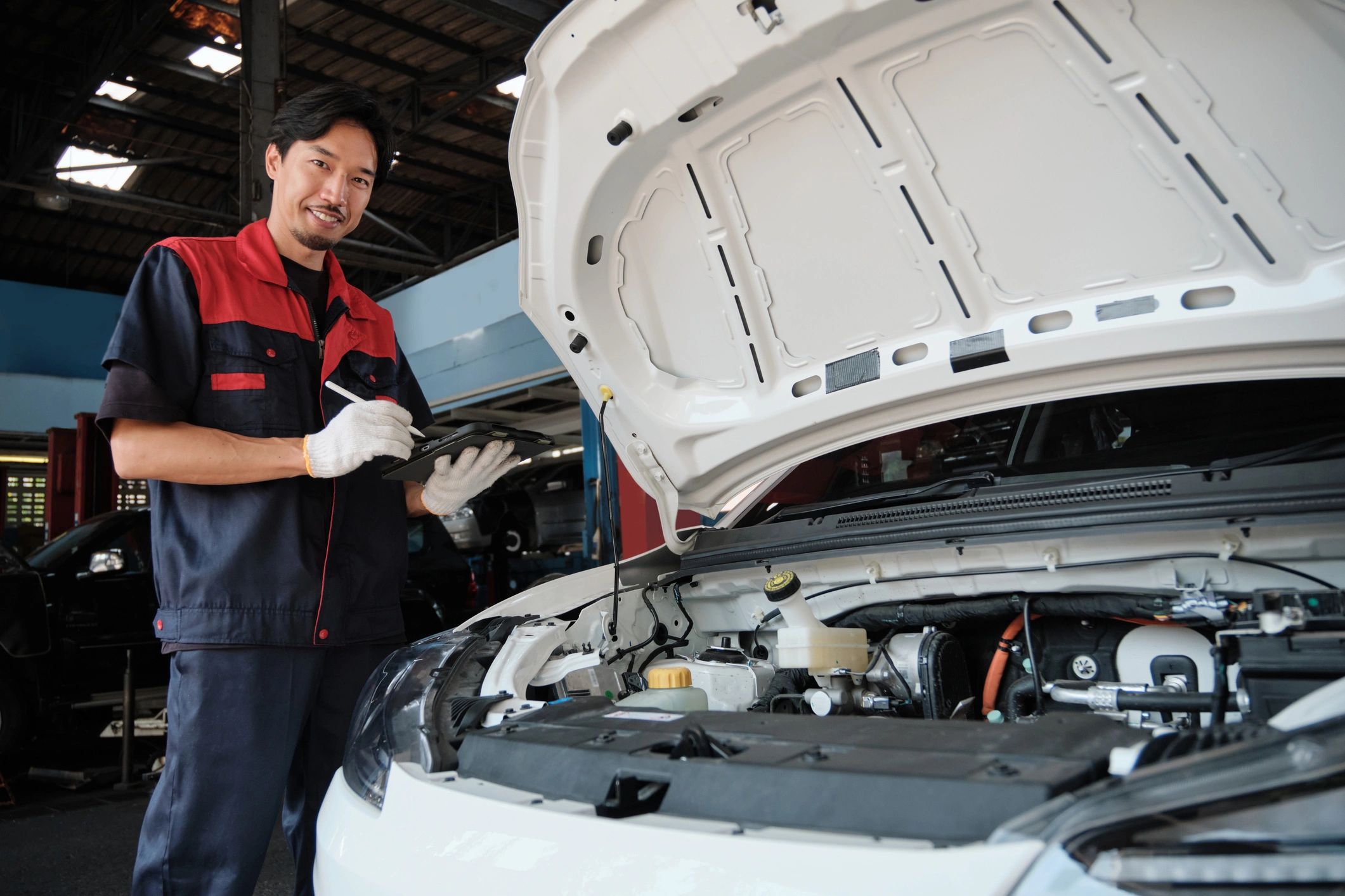 Mechanic working on Japanese car