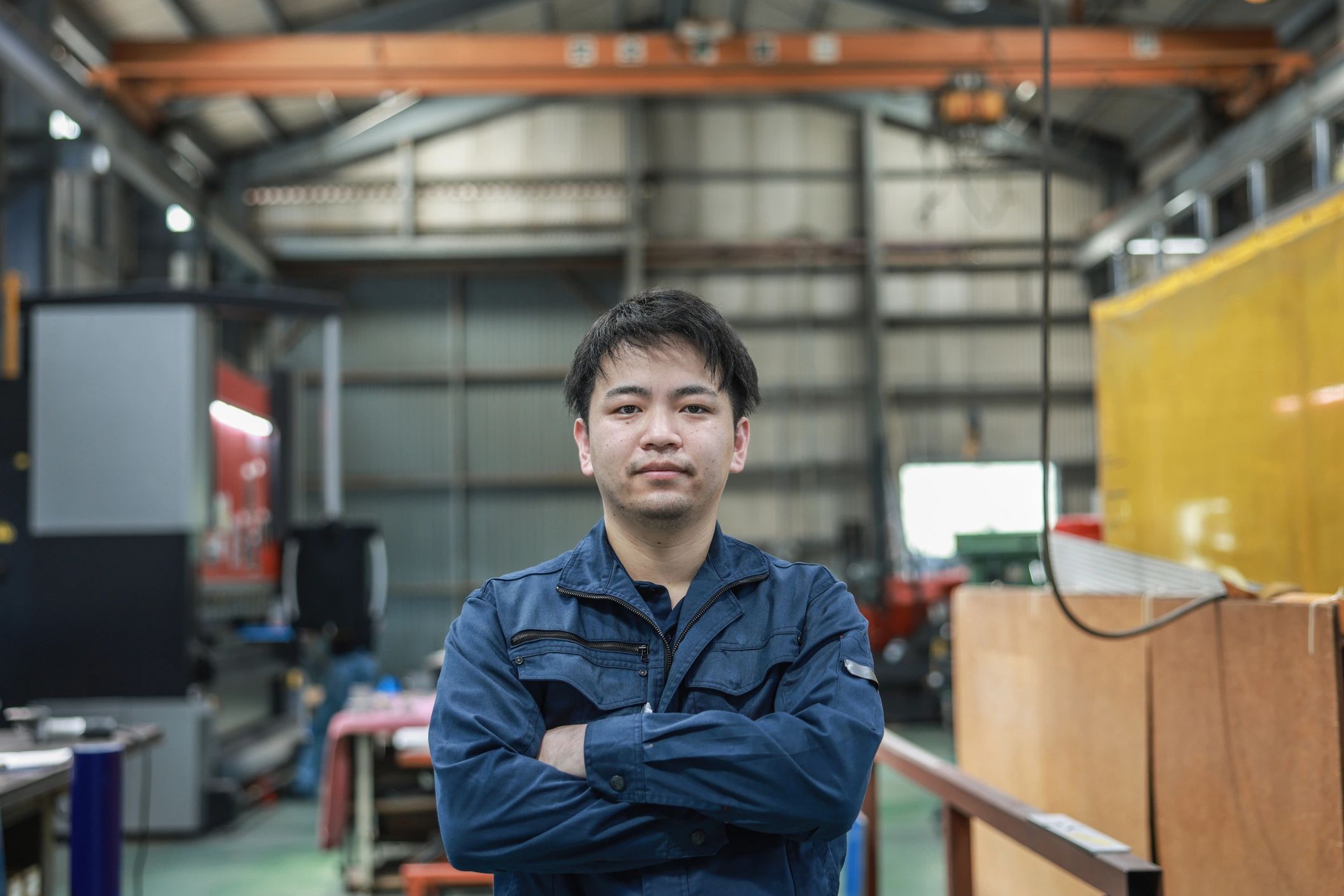 Japanese auto repair shop interior